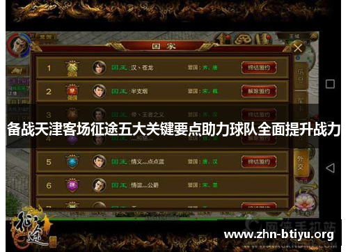 备战天津客场征途五大关键要点助力球队全面提升战力 备战天津客场征途五大关键要点助力球队全面提升战力