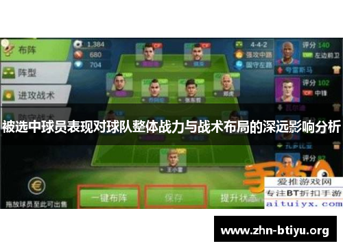 被选中球员表现对球队整体战力与战术布局的深远影响分析 被选中球员表现对球队整体战力与战术布局的深远影响分析